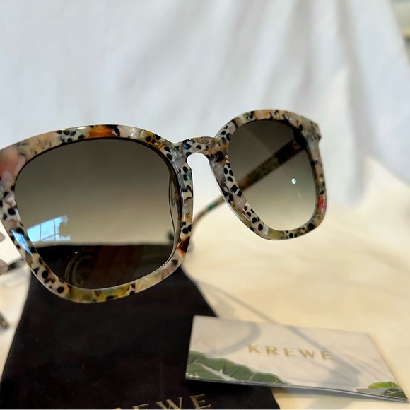 New KREWE Multicolor Sunglasses, Prytania poppy w/ dark green gradient lens - Picture 7 of 9